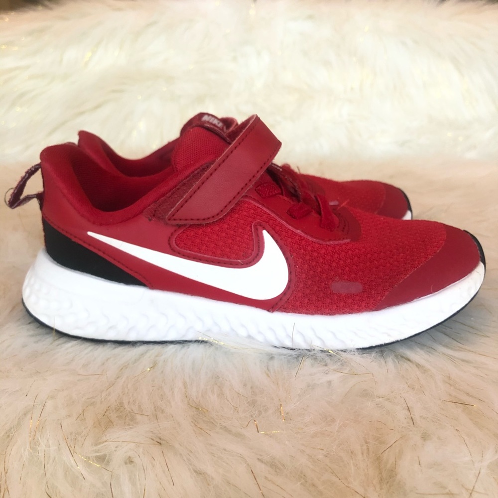 Nike Revolution Sz 13 youth running shoes Red